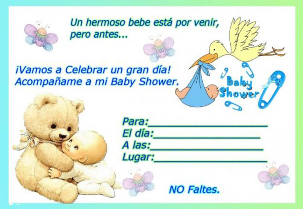 Invitaciones de Baby Shower Ciguena